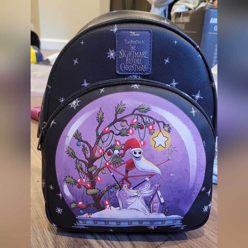 Hot Topic Nightmare Before Christmas Purple and Black Backpack